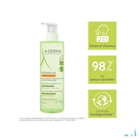 Aderma Exomega Control Reinigingsgel 2in1 500 ml  -  Aderma