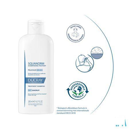 Ducray Squanorm Shampoo Droge Schilfers 200  ml Nf