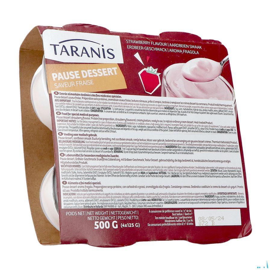 Taranis Pause Dessert Aardbei 4x125 gr 4690  -  Revogan