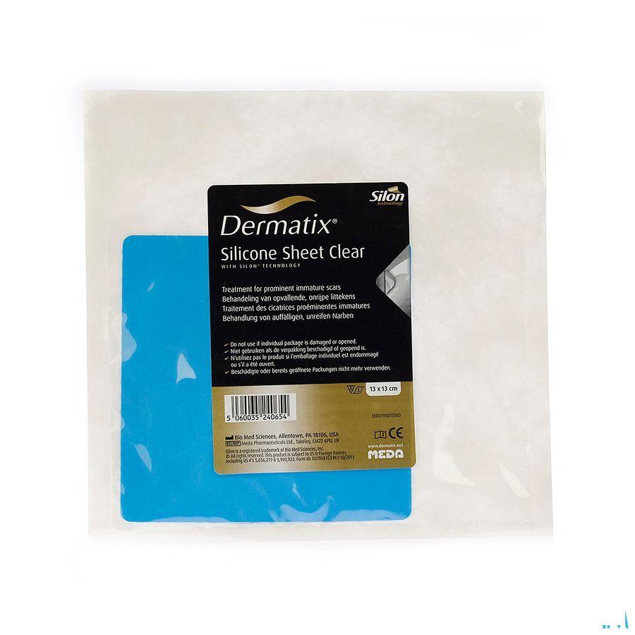 Dermatix Silicone Sheet Clear Adhesive 13x13cm 1