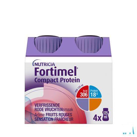 Fortimel Compact Protein Fraich. Fr.rouge 4x125 ml  -  Nutricia