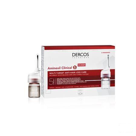 Vichy Dercos Aminexil Clinical 5 Women Ampullen 21x6 ml  -  Vichy