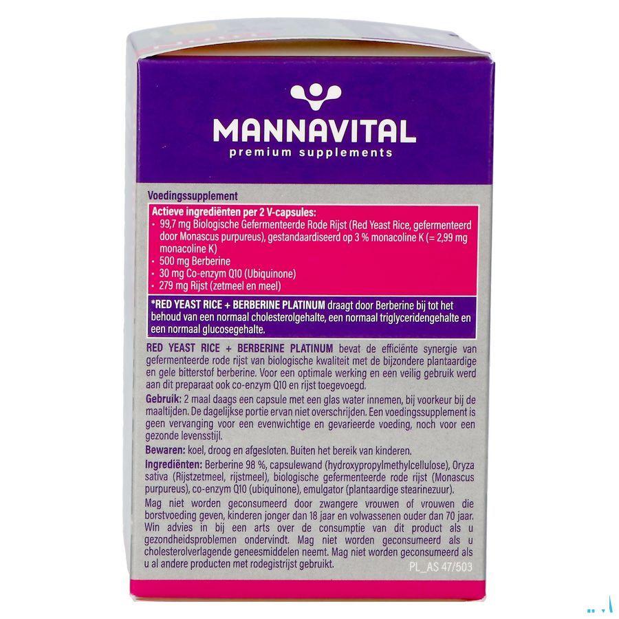 Mannavital Red Yeast Rice + Berberine Plat.V-Caps 60  -  Mannavita
