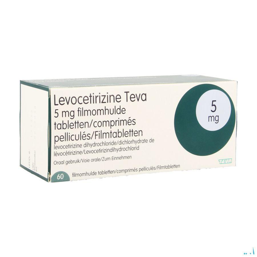 Levocetirizine Teva 5 mg Filmomhulde Tabletten 60 X 5 mg