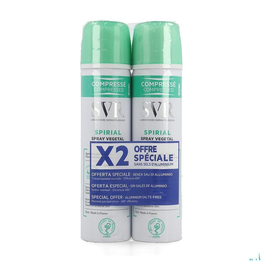 Svr Spirial Plantaardige Spray Duo 2X75 ml  -  Svr Laboratoire