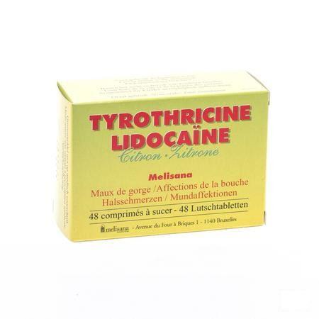 Tyrothricine Lidoca Citroen Tabletten 48  -  Melisana