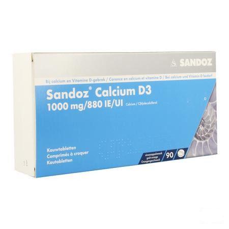 Sandoz Calcium D3 Comprimes A Macher 90x1000 mg/880IE 