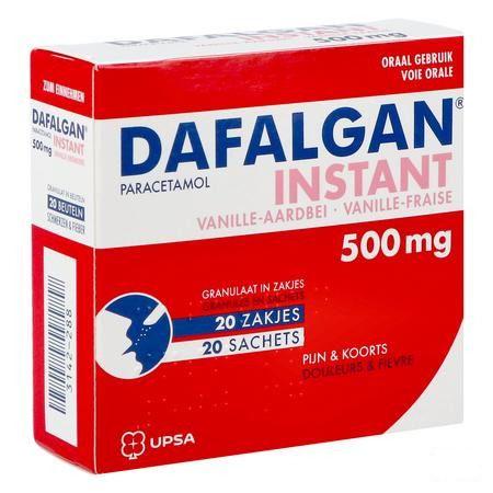 Dafalgan Instant Vanille Fraise Gr Sachets 20x 500 mg