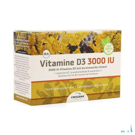 Vitamine D3 3000Iu + K2 Plantaardig Caps 60