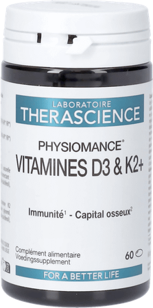 Vitamines D3 & K2 + Caps 60 Physiomance PHY433  -  Therascience