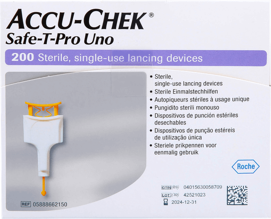 Accu Chek Safe T Pro Plus Uno Steriel Wegwerp 200  -  Roche Diagnostics