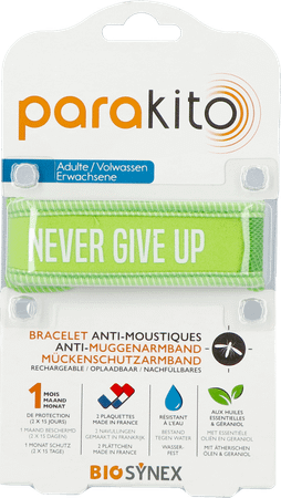 Para'Kito Armband Volwassen Never Give Up Groen