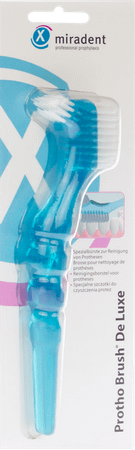 Miradent Tandprotheseborstel Blauw  -  Eureka Pharma