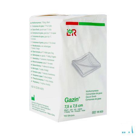 Gazin Kompres Niet steriel 8p 7,5x 7,5cm 100 18503  -  Lohmann & Rauscher