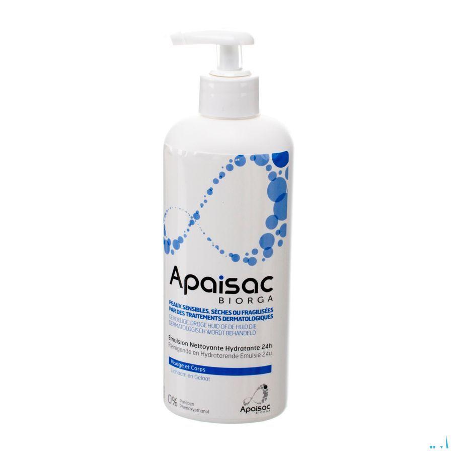 Apaisac Biorga Emuls Nettoyant Hydra. 24h Flacon 400 ml