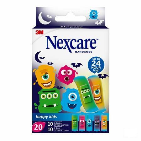 Nexcare 3m Happy Kids Monstres Pansement 20 N0920mo  -  3M