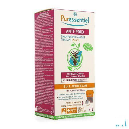 Puressentiel Anti luizen Shampoo Behand. 2in1 150 ml + Kam  -  Puressentiel