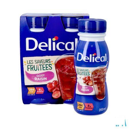 Delical Fruitdrink Druiven 4 x 200 ml