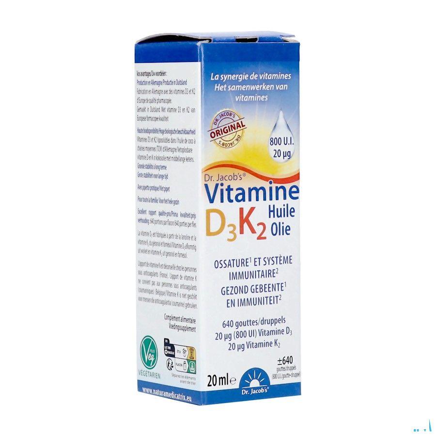 Vitamine D3 K2 Flacon 20 ml  -  Natura Medicatrix