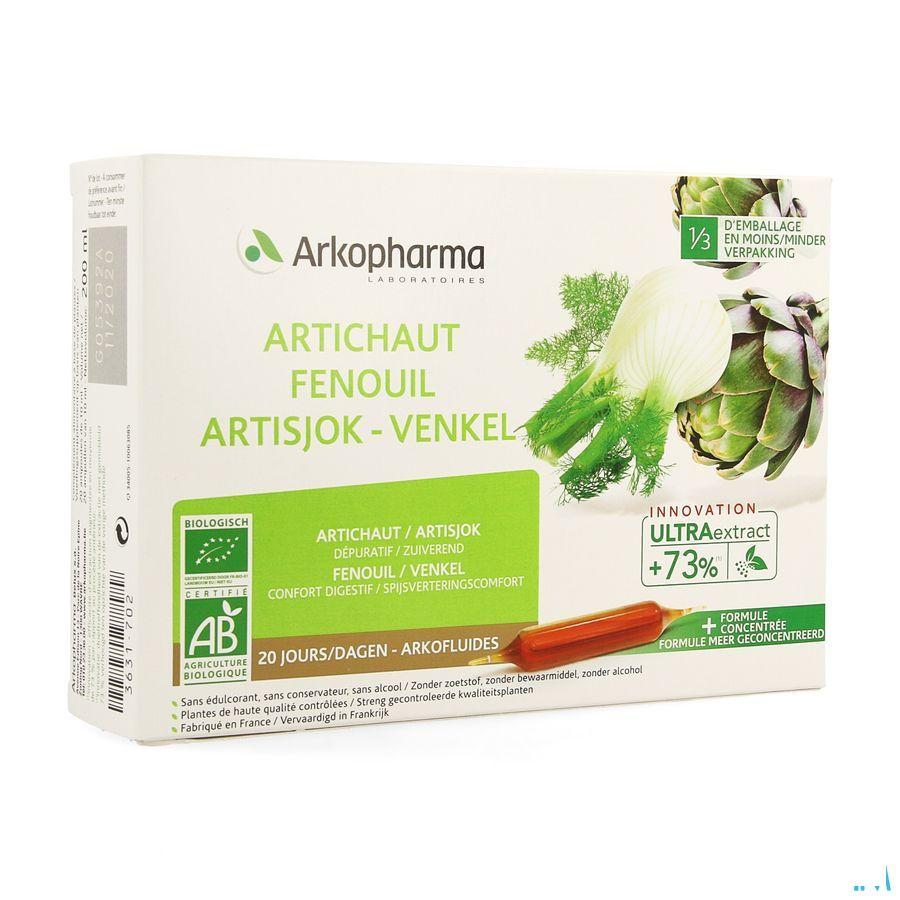 Arkofluide Artisjok Venkel Bio Ampullen 20  -  Arkopharma