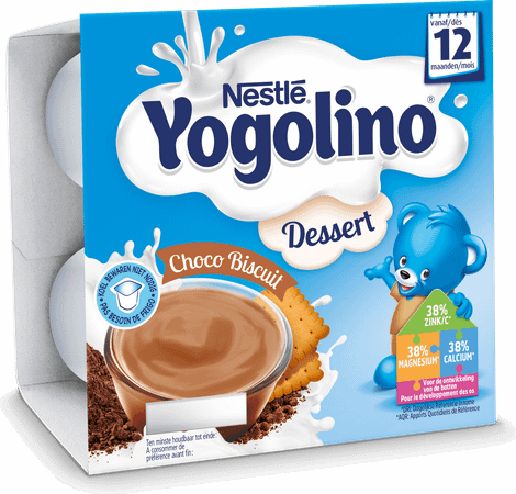 Nestle Yogolino Dessert Choco Biscuit Pot 4x100 gr  -  Nestle