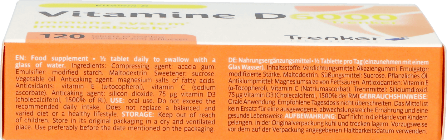 Vitamine D6000 Trenker Comp 120