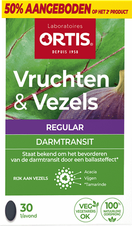 Ortis Vruchten & Vezels Regular Tabletten 2x30  -  Ortis