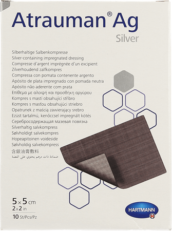 Atrauman Ag 5x5cm St. 10 P/s  -  Hartmann