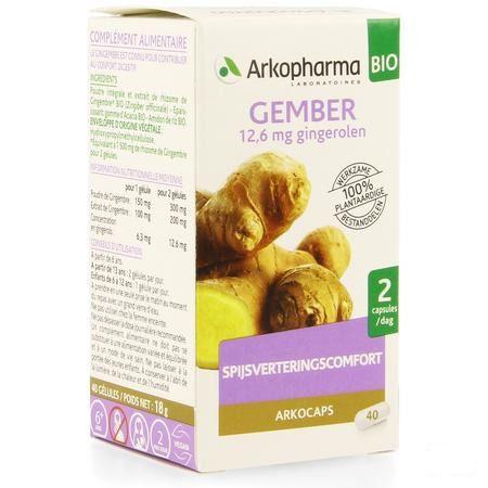 Arkogelules Gingembre Bio Capsule 40  -  Arkopharma