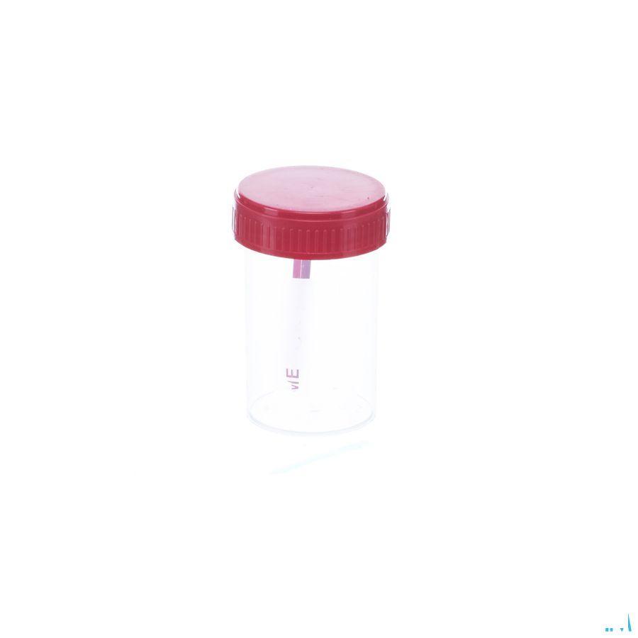 Pot Stoelgang Deksel+Lepel 60 ml N/St Vf-Med