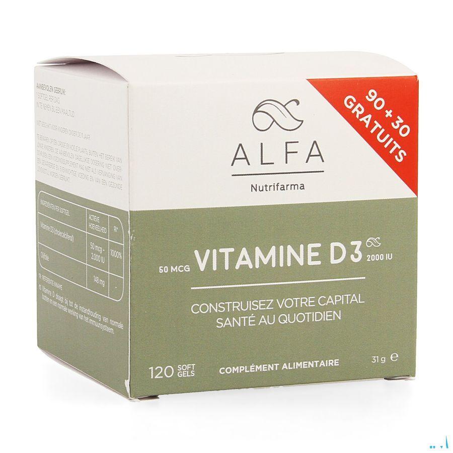 Alfa Vitamine D3 50 mcg Softgel 120  -  Nutrifarma