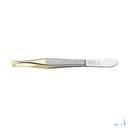 Morser Pincet, Schuine Punten, Verguld Nr 24b  -  Eureka Pharma