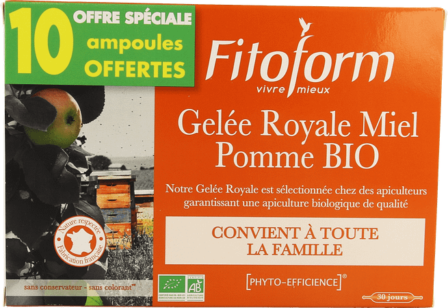 Koninginnebrij Bio Honing-fruct.amp 20 + 10 Fitoform  -  Bioholistic Diffusion