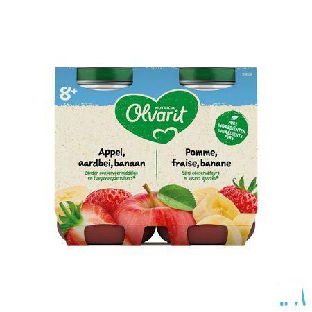 Olvarit Fruit Pomme Fraise Cassis 2x200 gr 8m60  -  Nutricia