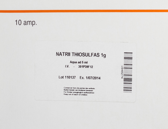 Sodium Thiosulf. Iv Ampullen 10x1 gr - 5 ml  -  Sterop
