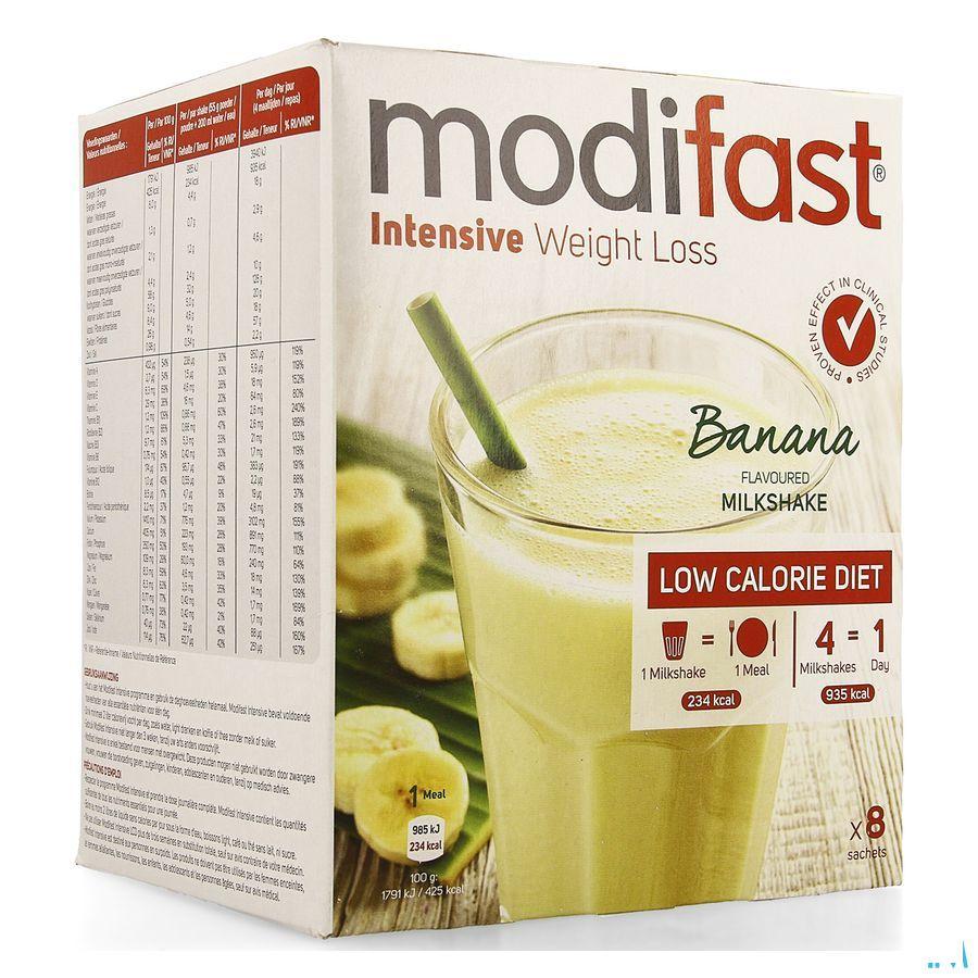 Modifast Banana Flavoured Milkshake 8x55 gr  -  Nutrition & Sante