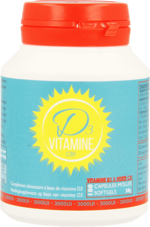 Vitamine D3 Cbf X-forte 3000UI Softgels 180