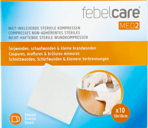 Febelcare Med2 Komp.n-inkl. Ster. 10,0x10,0cm 10x1