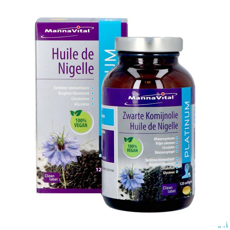 Mannavital Omega 3 Zwarte Komijnolie V-Caps 120