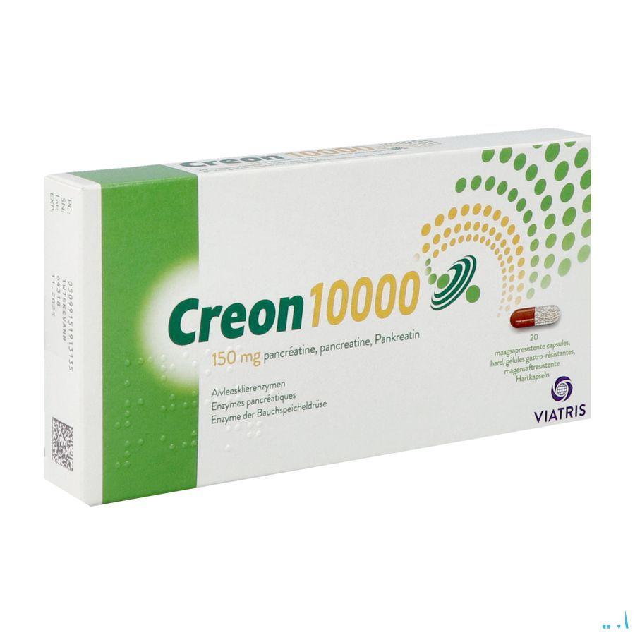 Creon 10000 Capsule Maagsapresist Hard 20 X 150 mg