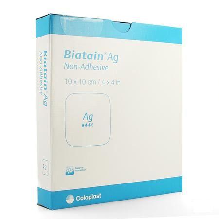 Biatain Ag Schuimverb N/adh 10,0x10,0cm 5 39622  -  Coloplast