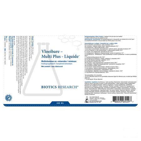 Biotics Multi-Plus-vloeibaar 480 ml  -  Energetica Natura