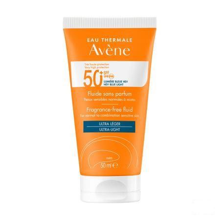 Avene Zon Ip50 + Fluide Zonder Parfum 50 ml  -  Avene