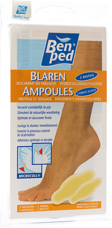 Benped Pleister Blaren Teen-vinger 3xmed. + 3xsmall