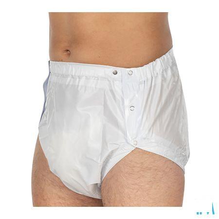 Suprima 1250 Slip Pvc Breed Drukknopen Pl Wit M  -  Bota