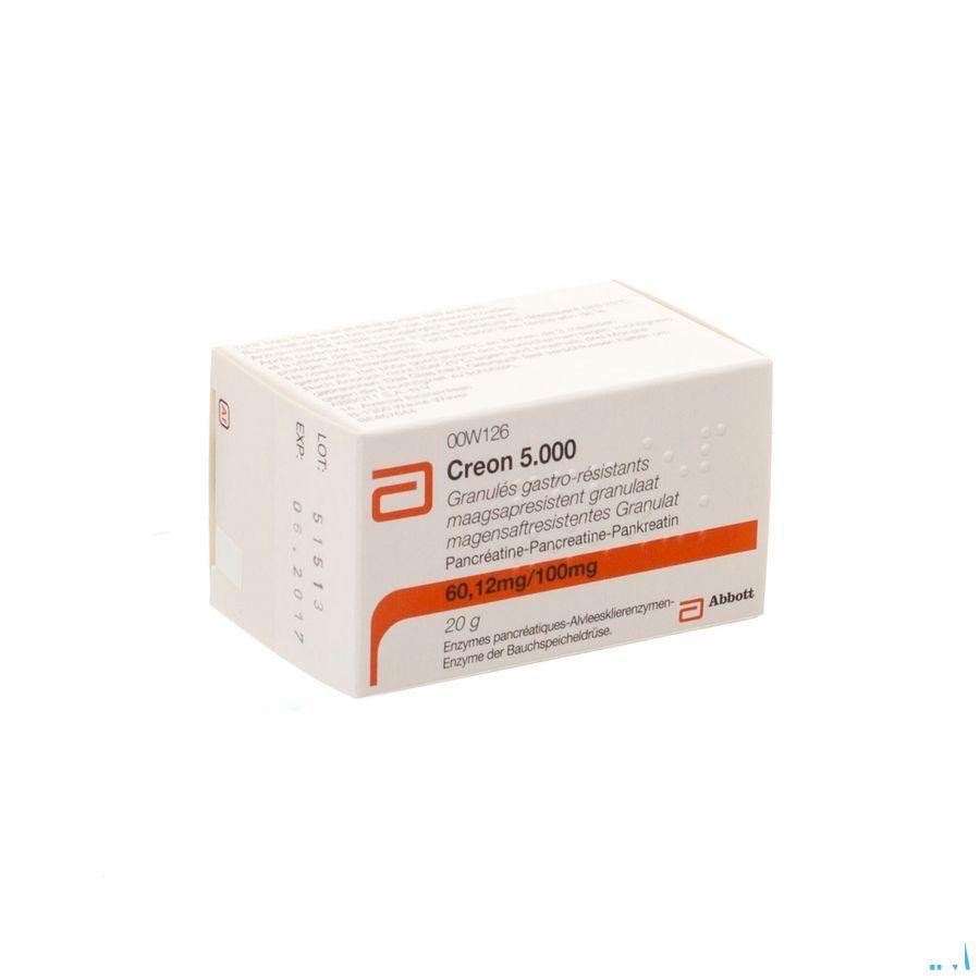 Creon 5000 Granules Gastroresist Flacon 20 gr 