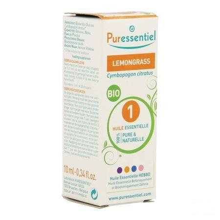 Puressentiel Eo Lemongrass Bio Essentiele Olie 10 ml  -  Puressentiel