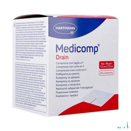 Medicomp Drain Kompres Steriel 7,5X7,5Cm 25X2 4215338  -  Hartmann