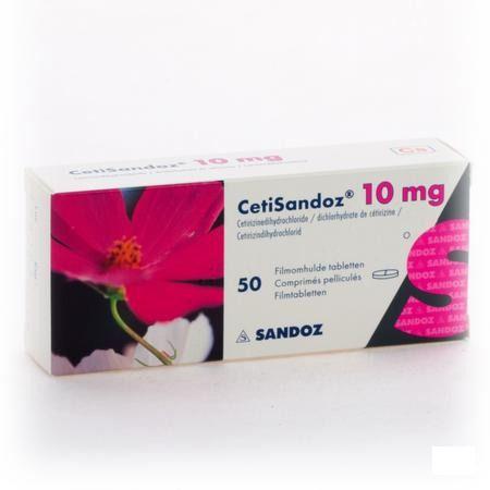 Cetisandoz Sandoz Tabletten 50 X 10 mg 