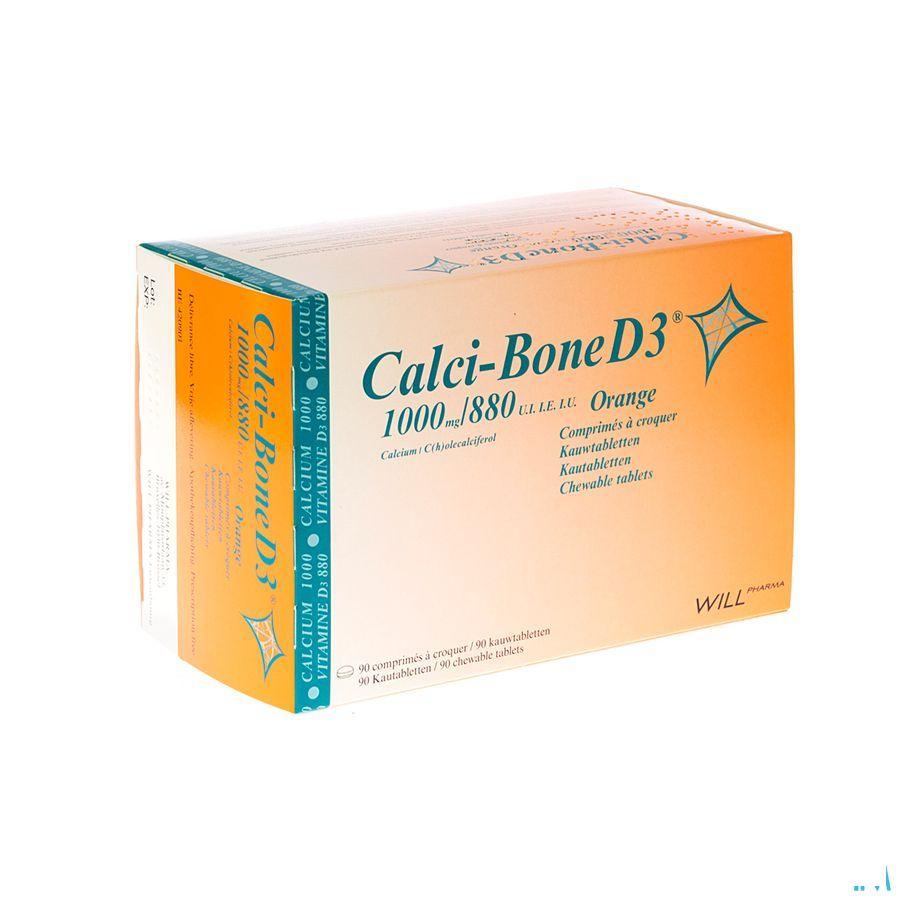 Calci Bone D3 kauwtabletten 90  -  Will Pharma